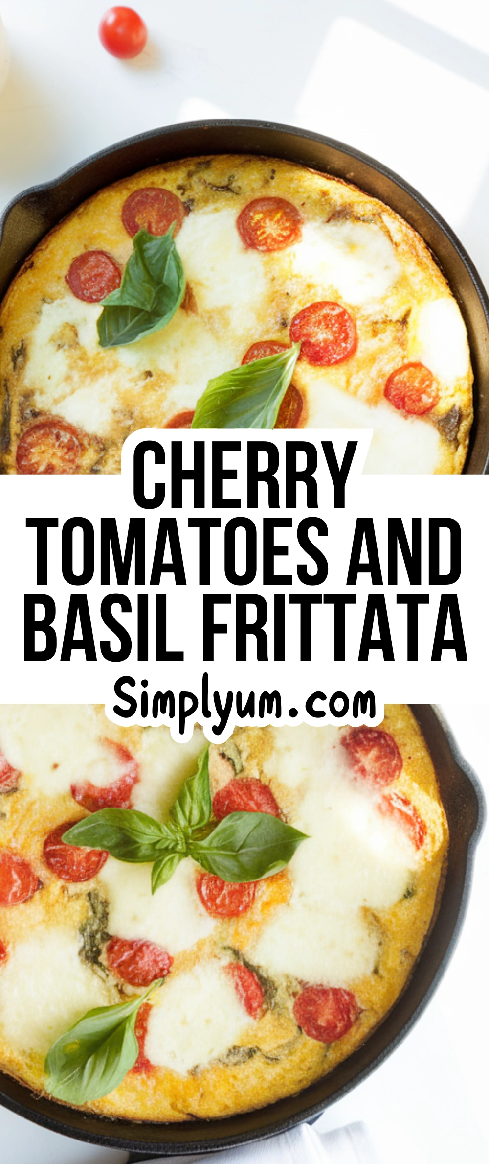 Cherry Tomatoes and Basil Frittata