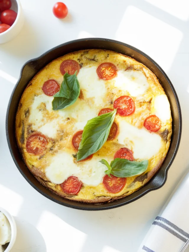 Cherry Tomatoes and Basil Frittata