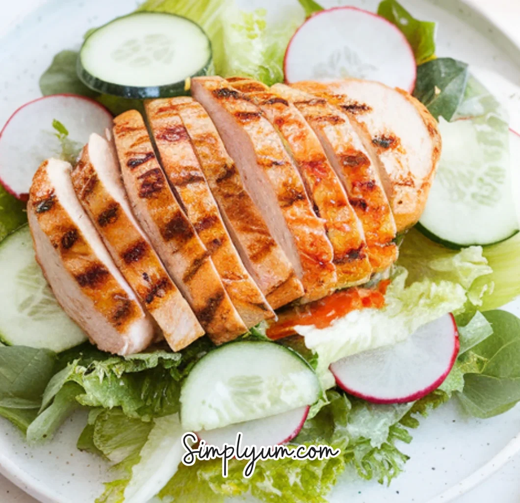 Spicy Grilled Chicken with Fresh Spring Salad