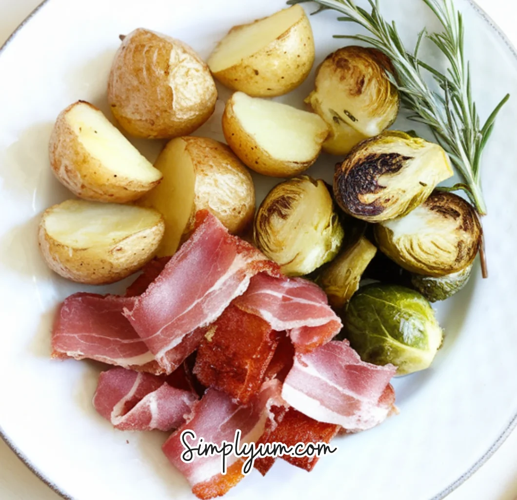 Roasted Potatoes and Brussels Sprouts