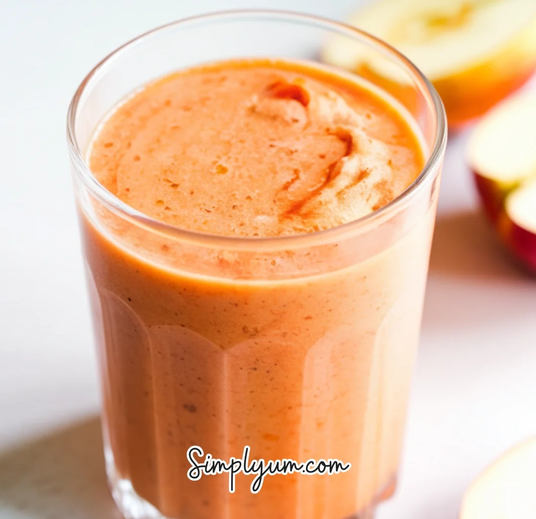 Apple Carrot and Peach Smoothie