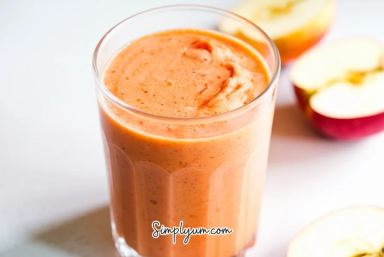 Apple Carrot and Peach Smoothie