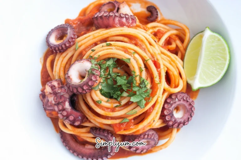 Baby Octopus and Tomato Spaghetti