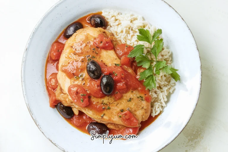 Chicken Breast in Tomato and Olive Sauce