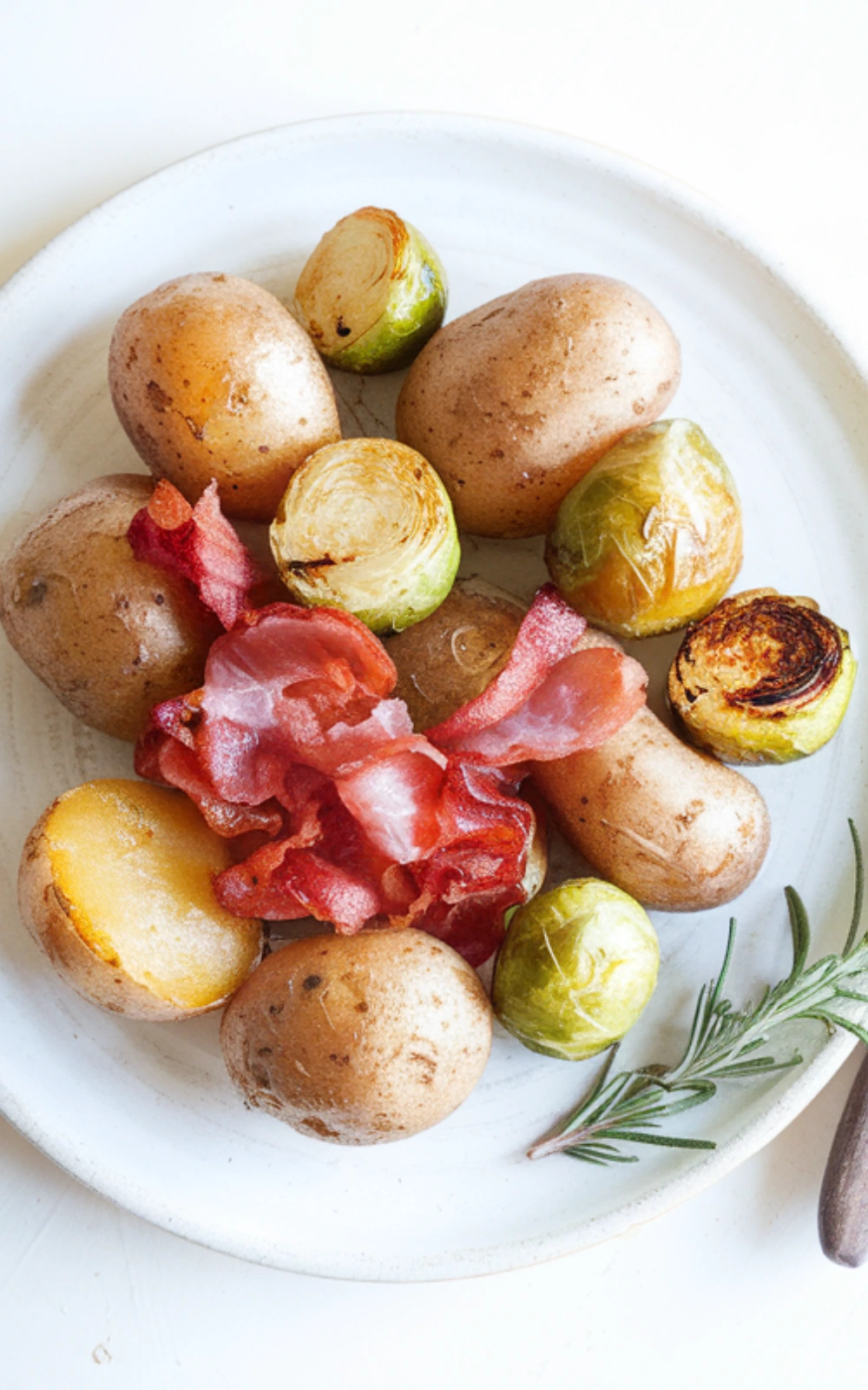 Roasted Potatoes and Brussels Sprouts