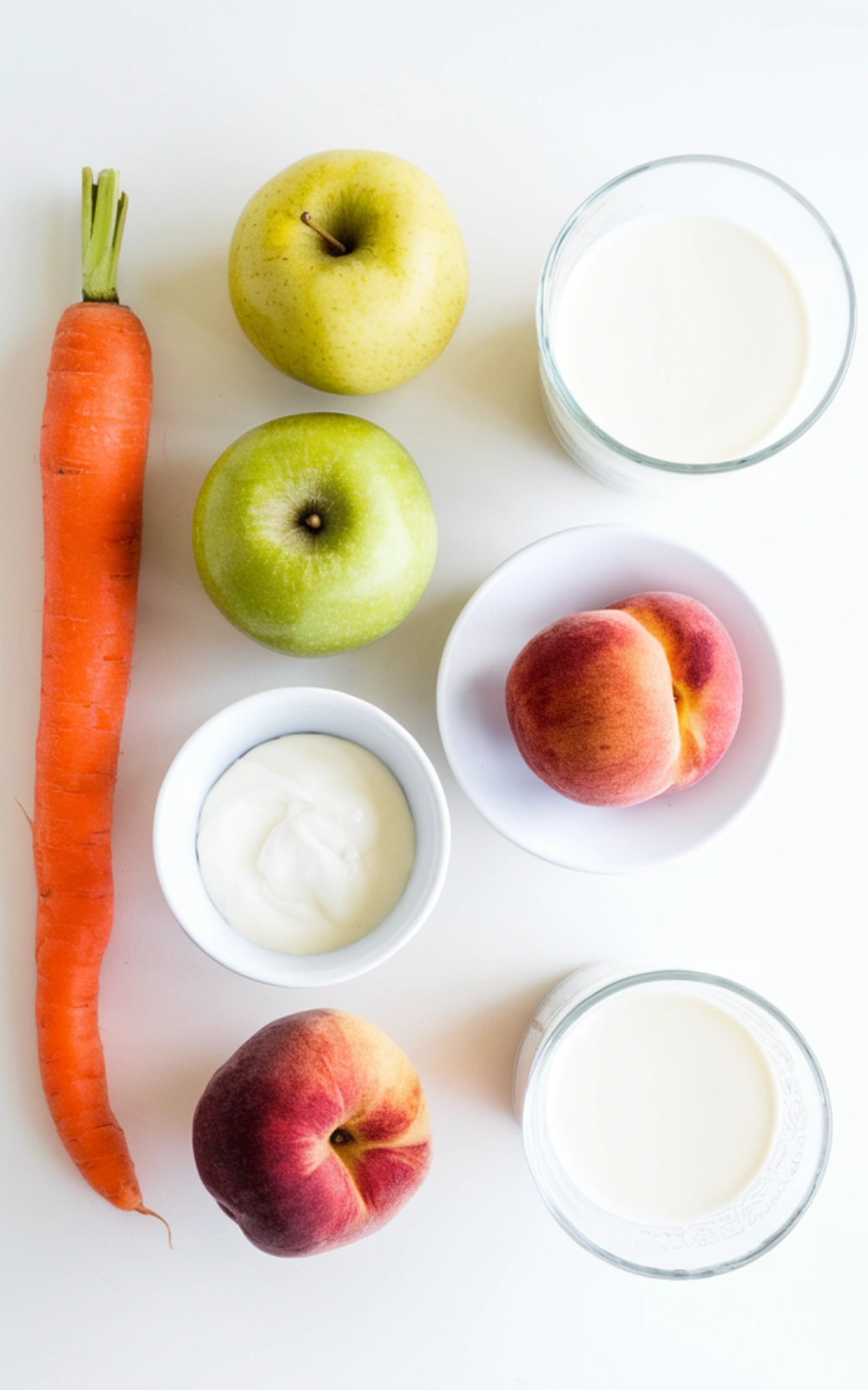 Apple Carrot and Peach Smoothie