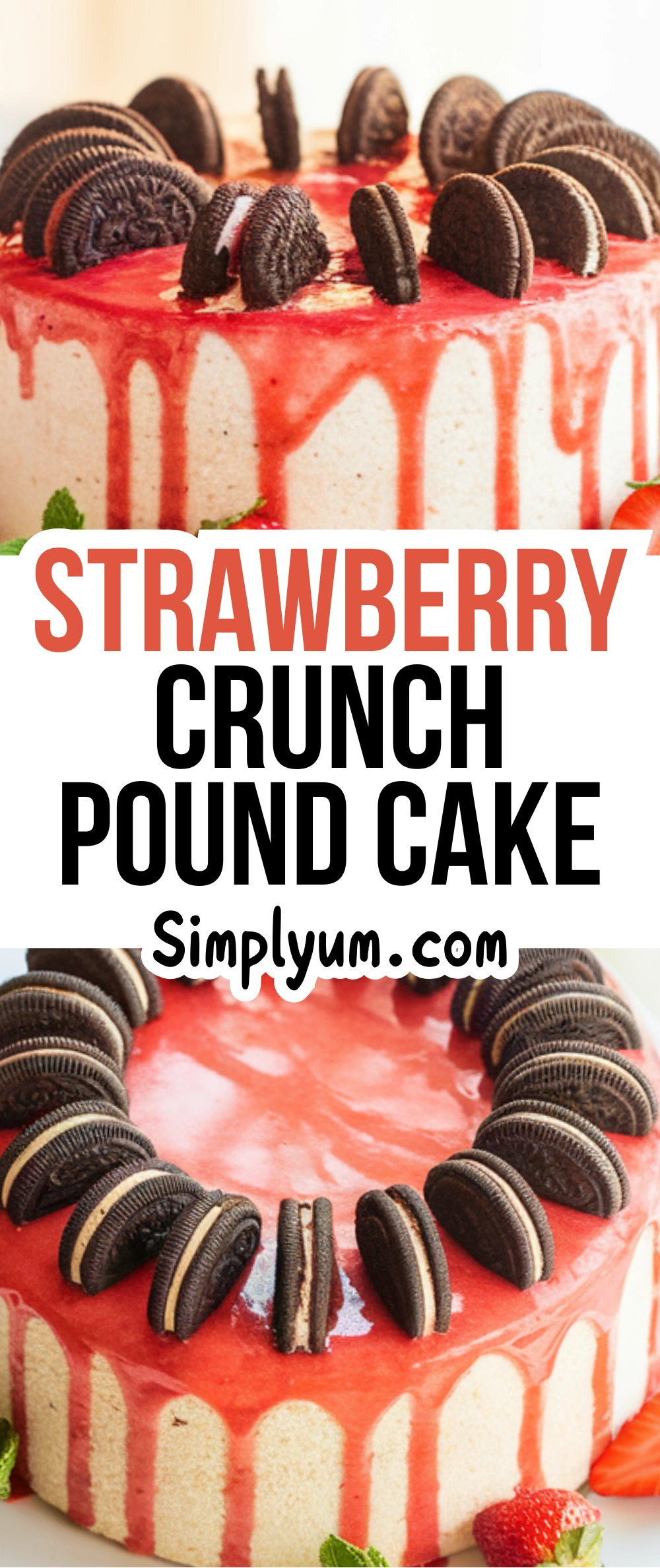 Strawberry Crunch Pound Cake