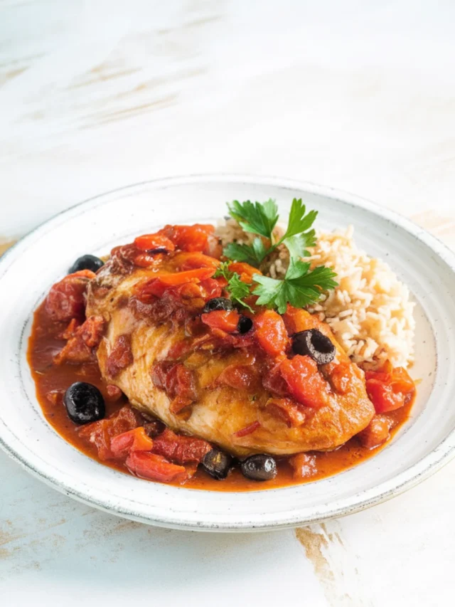 Chicken Breast in Tomato and Olive Sauce