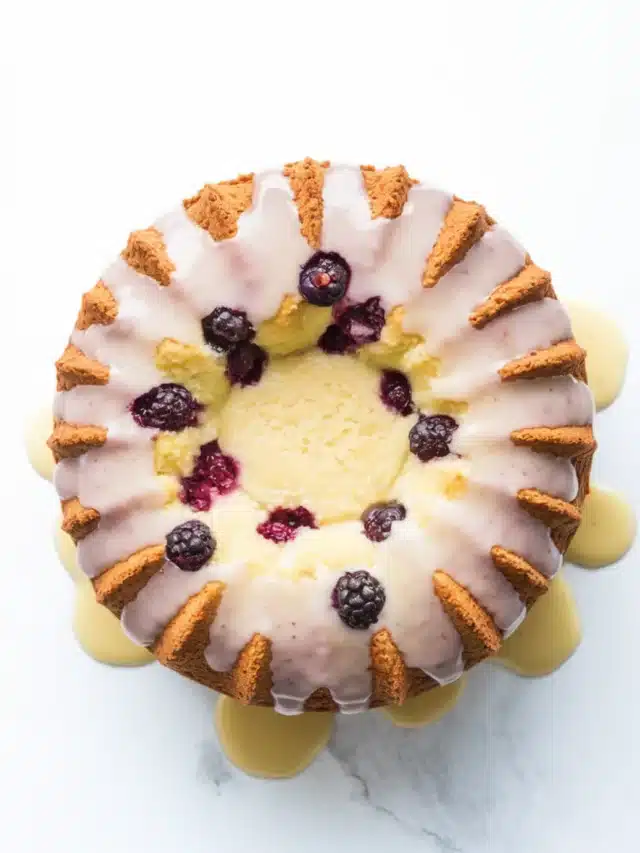 Lemon Blackberry Pound Cake